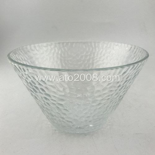 Glass Bowl With Harmmer Pattern